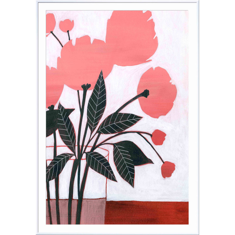 Flower Flower II par Grace Popp - peinture encadrée, H 36 po x l 36 po, Blanc