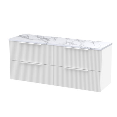 Fluted 121.5cm Double Bathroom Vanity Base Only