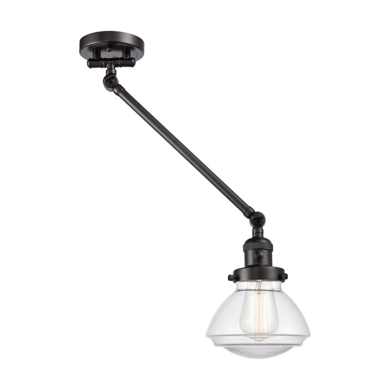 Chesterville Plug-in Swing Arm Sconce, Incandescent, Clear, Oil Rubbed Bronze