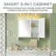 20" 3-in-1 Mirror Cabinet — HD Reflection, Concealed Storage & Towel Bar for Your Compact Sanctuary