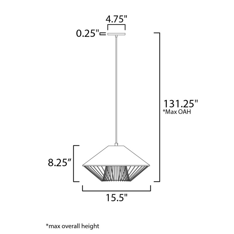 Lorana 1 - Light Caged Pendant, Brick/Black, Brick/Black