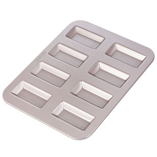 9-Cavity Financier Cake Mold Rectangle Bread Silicone Molds Handmade Baking  Tool