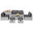 Aleshka 6 - Person Patio Conversation Set with Cushions-900417821-874766491