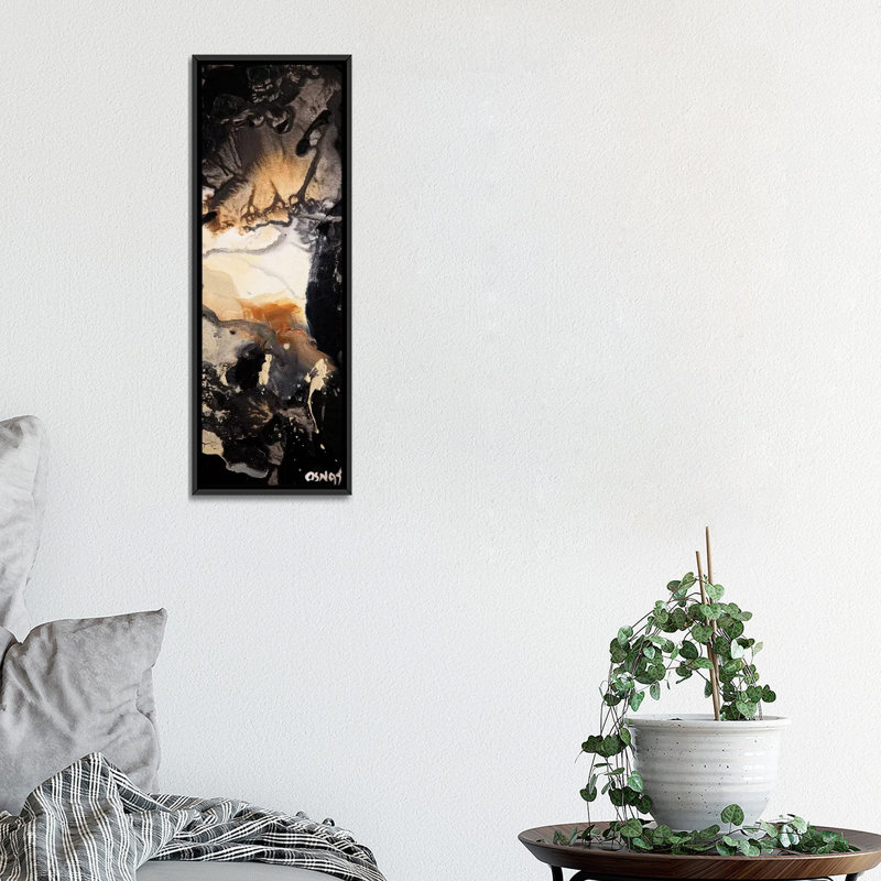 «Swiger Starry Night Panel I», reproduction sur toile, H 36 po x l 12 po x P 1,5 po, Toile avec cadre noir