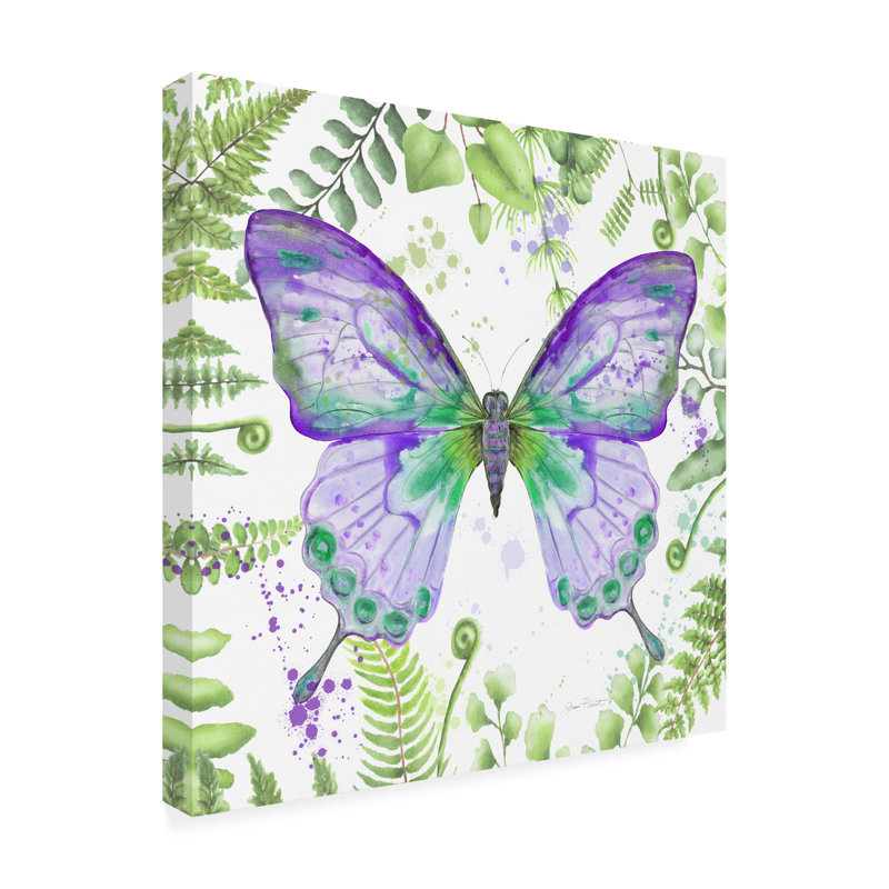 «Jean Plout Botanical Butterfly Beauty», art sur toile 4, H 14 po x l 14 po x P 2 po