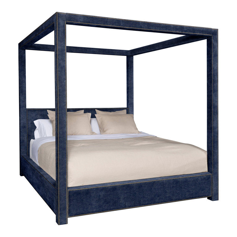 Eastwood By Thom Filicia Upholstered Canopy Bed, Kennelly Snow, California King, No