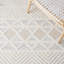 Tapis en laine / coton touffeté à la main de couleur ivoire / gris clair Artistry-329047801