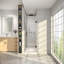 28" Wide X 72" High Pivot Frameless Double-hinged Shower Door With Clear Glass