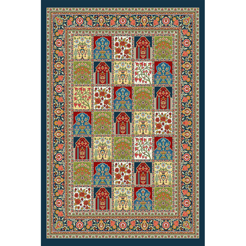 Multi-Colored Traditional Mixed Floral Patterned Decorative Rug, Runner 3'9.81" x 9'10.11"