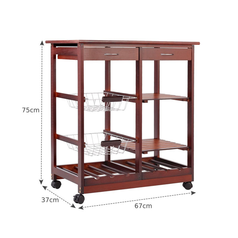 Wood Bar Cart