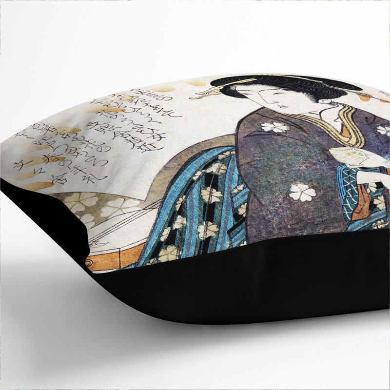 Square Throw Cushion, Black, 40cm H x 40cm W x 15cm D