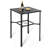 Patio 5-Piece Bar Set With Umbrella Hole, PVC-coated polyester Bar Stools