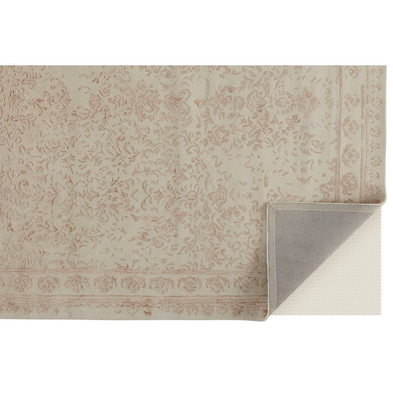 Tapis floral touffeté à la main Leeson, Rectangle 10 pi x 14 pi
