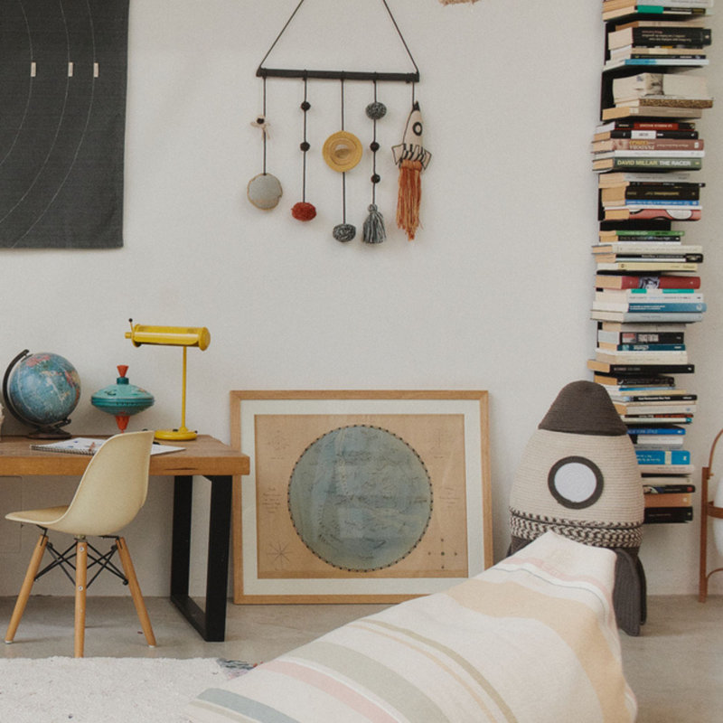 Mom, I want to be an astronaut Wall Hanger Cosmos 1’ 8” X 1’ 6”