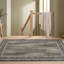 Tapis Haverford moderne à l'aspect vieilli, motif aquarelle abstrait vert, gris et blanc, lavable en machine, antidérapant, à poils courts, pour l'intérieur et l'extérieur, adapté aux animaux domestiques, idéal pour le salon, la chambre, la salle à manger, l'entrée, le couloir ou le bureau.-837977708