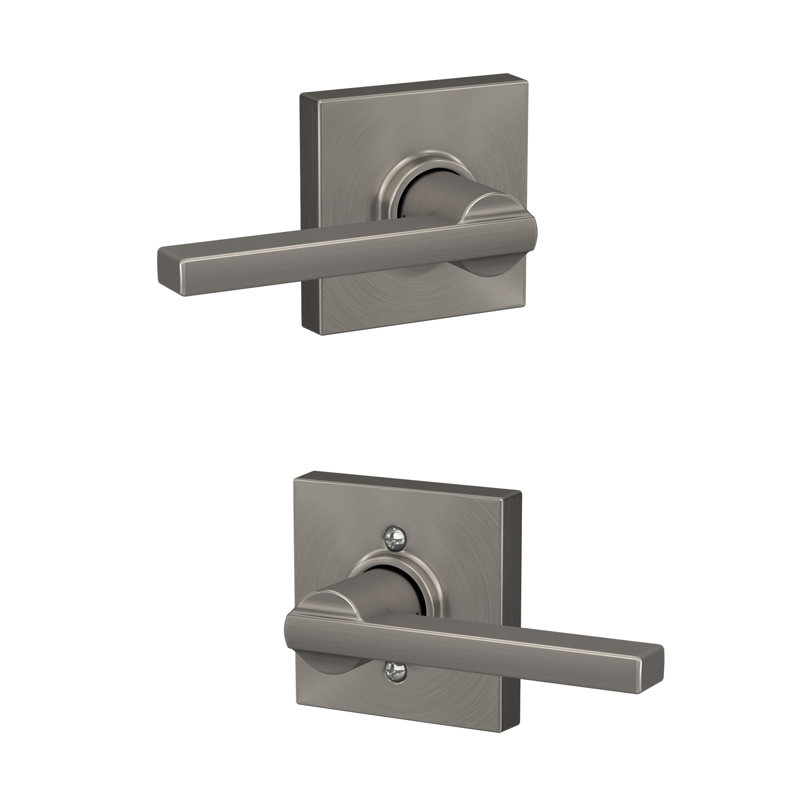 Latitude Passage Leverset with Collins Rosette, Satin Nickel