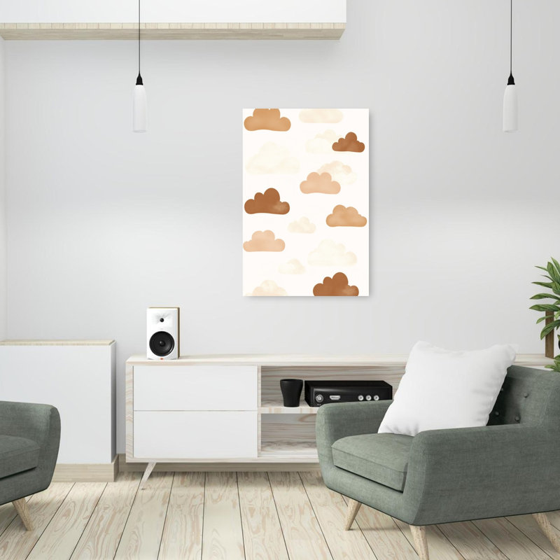 Doux doux nuages abstraits, paysage de rêve minimaliste, impression d'art mural, H 36 po x l 24 po