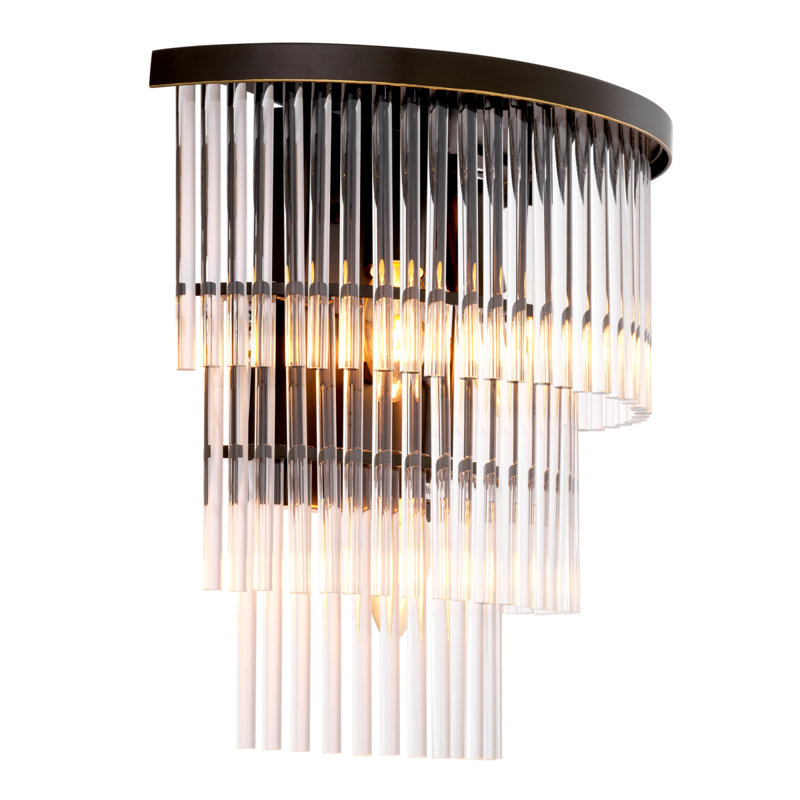 East 3 - Light Flush Mounted Sconce, Black