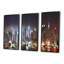 «Lit NYC Manhattan Skyline - Cityscape», ensemble d'art mural sur toile encadrée-567730911-567730896
