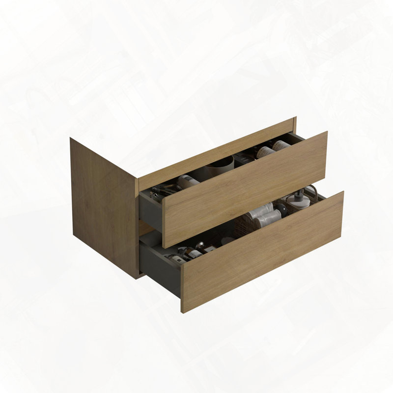 Armoire murale avec deux tiroirs pré-assemblés