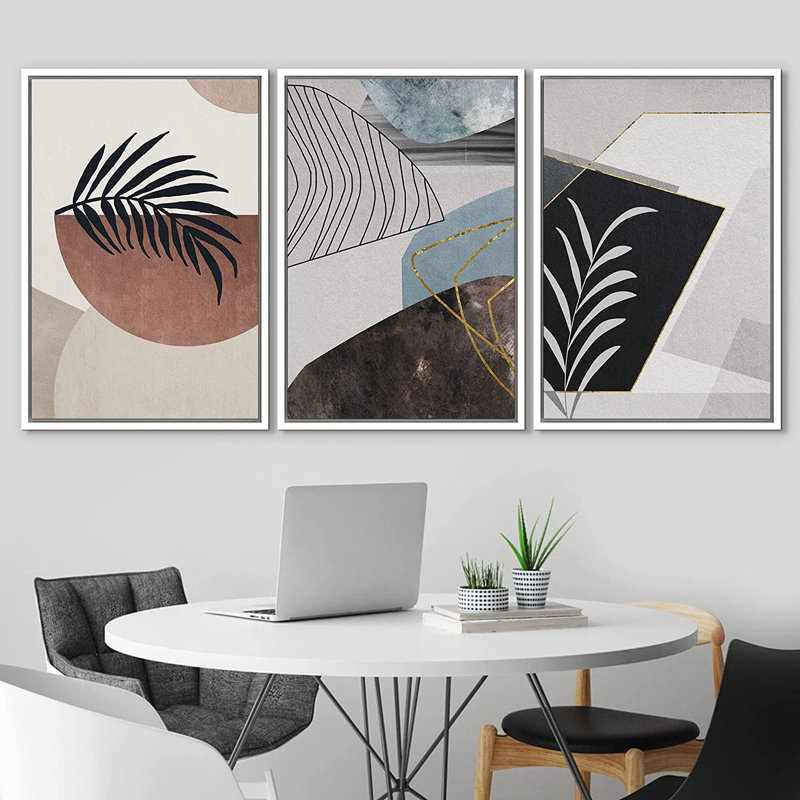 Mid-Century Shape, H 24 po x l 48 po x P 1,5 po, Blanc