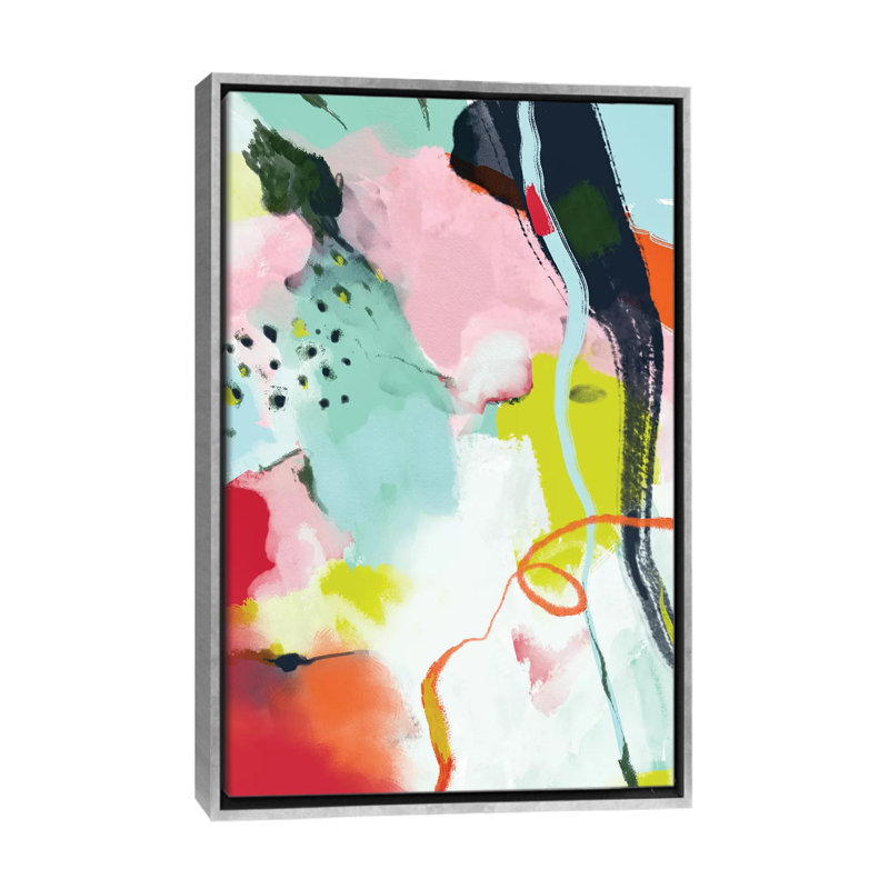 Landscape in Spring by Ana Rut Bré - Graphic Art Print, 40" H x 26" W x 1.5" D, Silver Framed Canvas, No Matte
