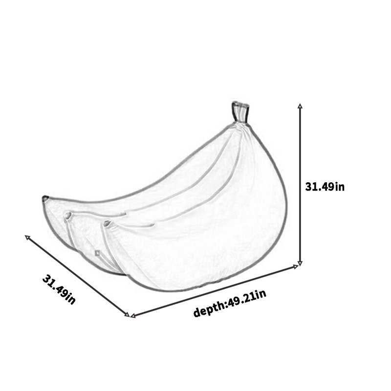 Canapé à billes Creative Banana, Polyester jaune