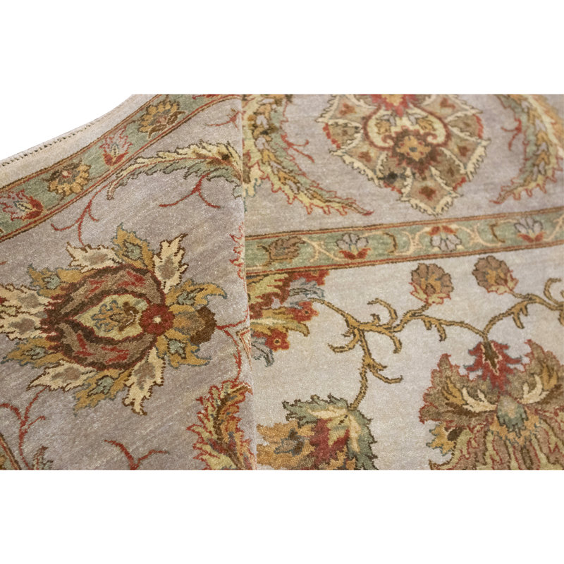Tapis ivoire et chameau noué à la main de haute qualité