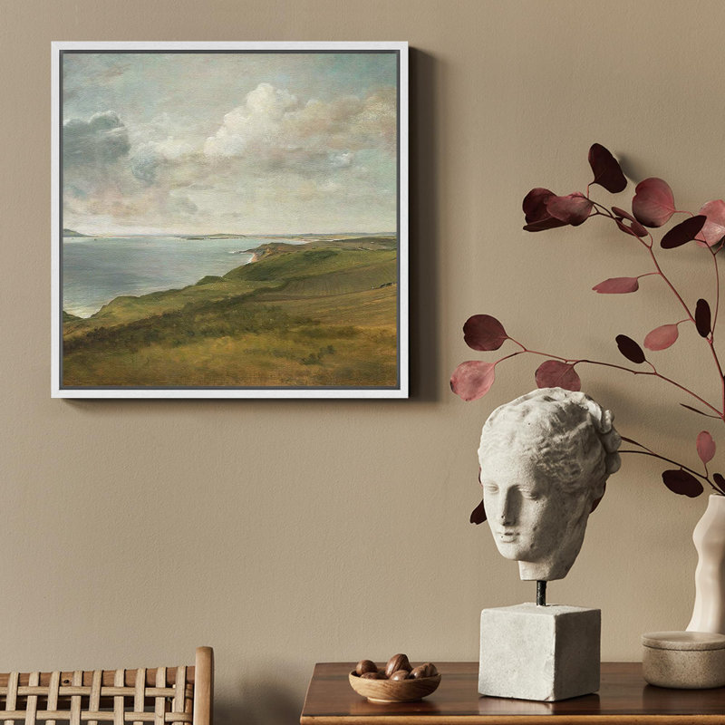 Coastal Cliff Overpoint Serene, reproduction d'art sur toile, Toile blanche, H 16 po x l 16 po