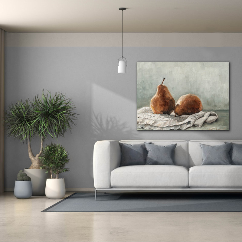  «Pair of pears 1» par Marian Parsons, art mural sur toile, 54 po x 40 po