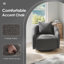 Fauteuil demi-tonneau pivotant l 28,5 po Bashar-898202286