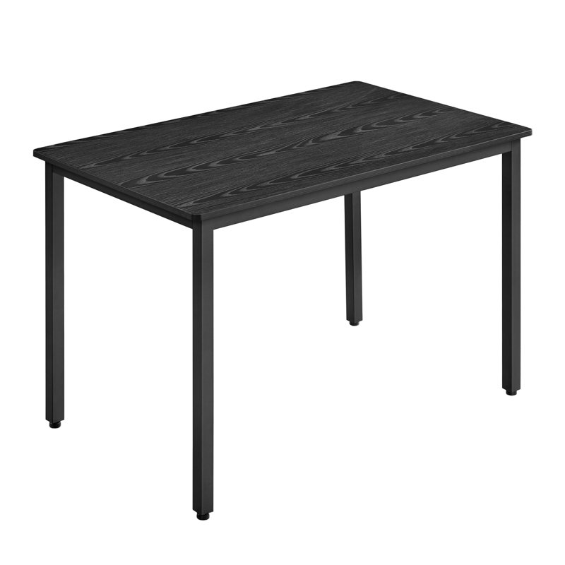 Adrey Metal Base Dining Table, Ebony Black