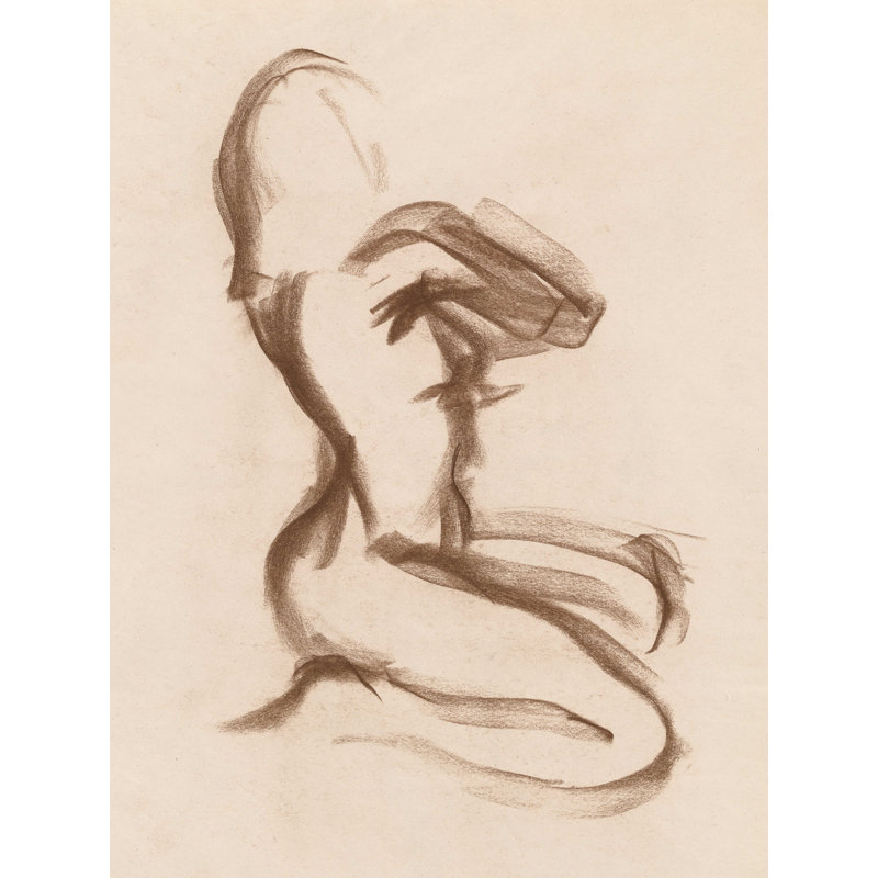 Figure Study III - Wrapped Canvas Print, 16" H x 12" W