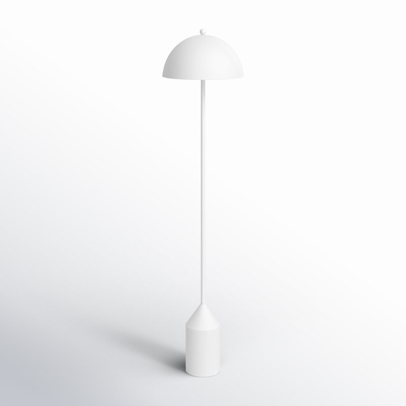 Jemma 59'' Traditional Floor Lamp, White, White