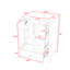 Meuble-lavabo 24 po avec comptoir en céramique, 3 tiroirs et porte-outils de rangement-131148209