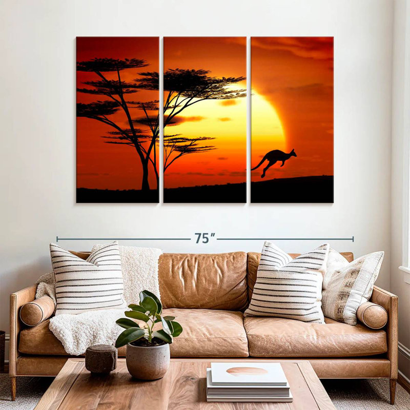 Alvord Kangaroo Sunset Hop, 42" H x 65" W