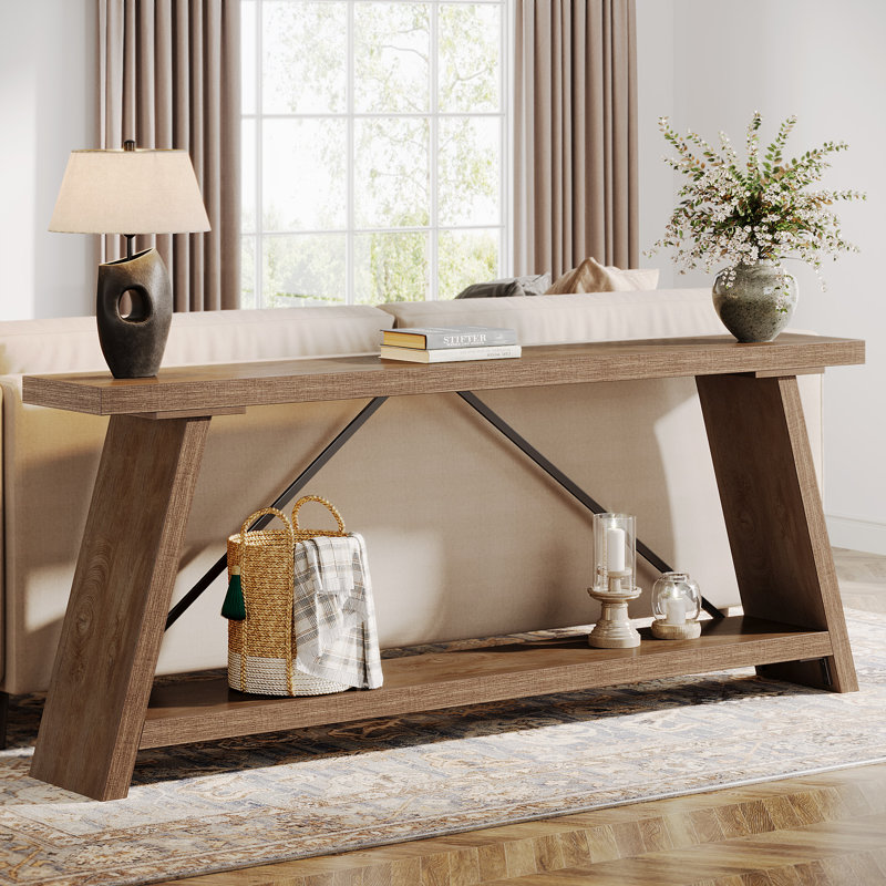 Clavel 70.87'' Console Table, Natural Brown