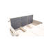 Élégant canapé-lit d'angle, brun, 90,6 po x 28,3 po x 43,3 po | Structure 100% bois de sapin, tissu 100% polyester de lin | Coussins amovibles, coffre de rangement, assemblage facile-247902360