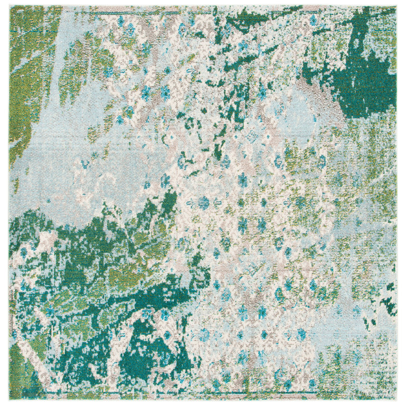 Panayiotis Performance Abstract Rug, Square 6'7"