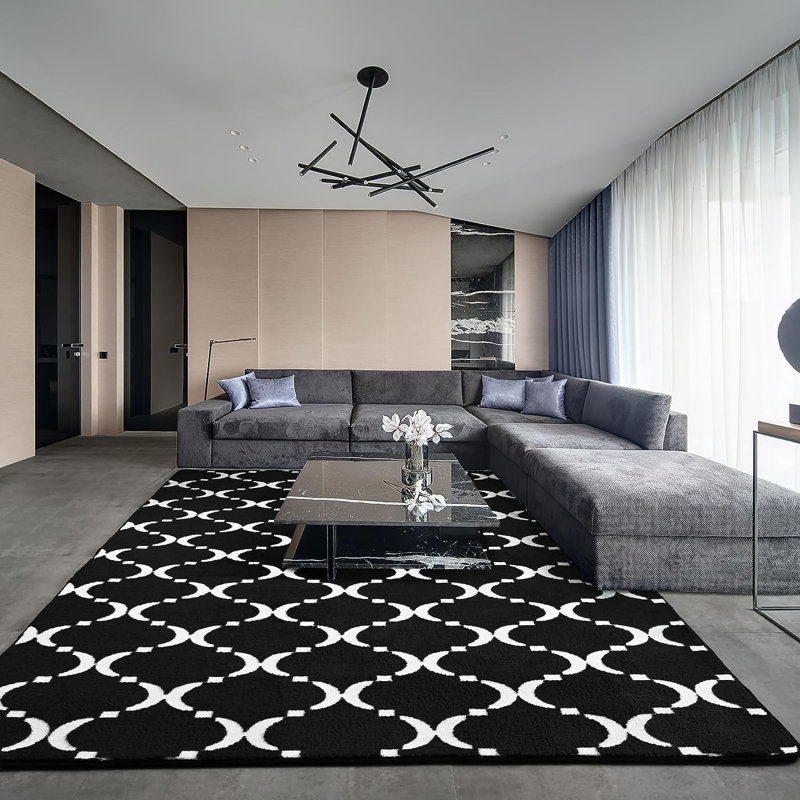 Geometric Indoor Rug, Rectangle 4' x 6'