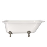 Hampshire 67.13" x 30.5" Freestanding Soaking Bathtub in Volcanic Limestone with Overflow
