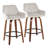 Cassiopeia Fixed-Height Fabric Upholstered Bar & Counter Stool with Bent Wood Legs-94885159-94885160-94885161