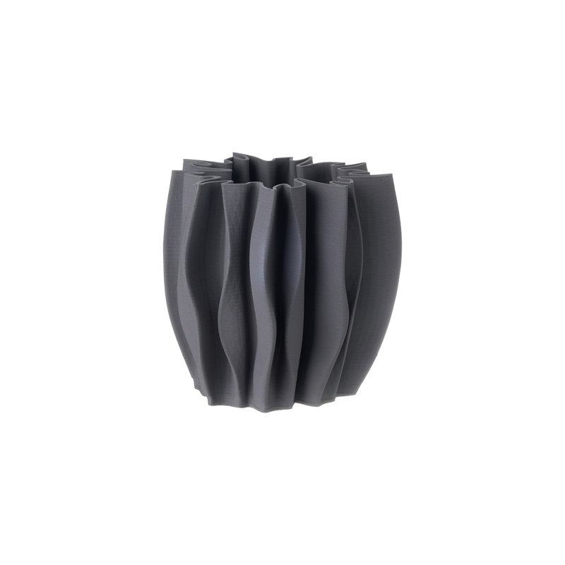 Vase en céramique imprimé 3D 9 po, Gris