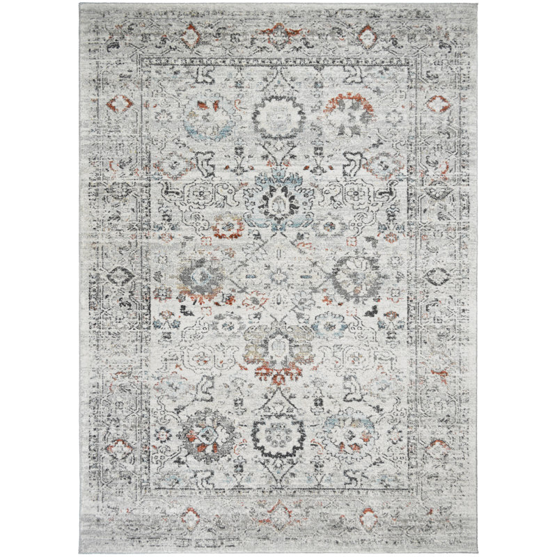 Tapis oriental ivoire Barcelona Barcelona, Rectangle 5 pi 3 po x 7 pi 3 po