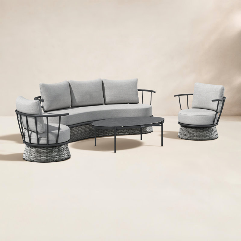 Arcus 5 - Person Patio Conversation Set with Cushions
