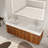 60" Bathroom Vanity with Sink, 60 Inch Floating Vanity, Double Sink Wall Mounted Vanity Combo, Modern Bathroom Vanity Set with 4 Doors and Resin Basin Sink-1010041084