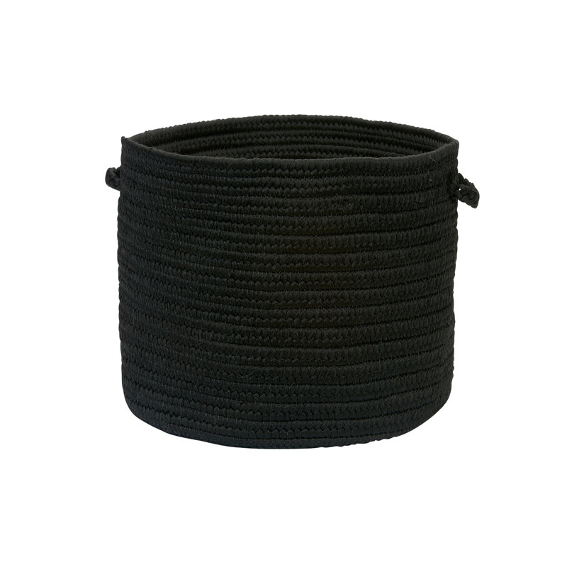Panier de rangement tressé intérieur / extérieur, H 10 po x l 14 po x P 14 po, Noir