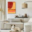  «Red Dot Series 1» par Laura Gibson, art mural en verre acrylique, 24 po x 36 po