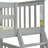 Gray Twin Over Full Bunk Bed In Wood, Featuring And Guard Rails, High - Strength Solid Pine, Easily Divisible Into Two Independent Sleeping Spaces, No Spring Box Needed, Upper With Length Rail,