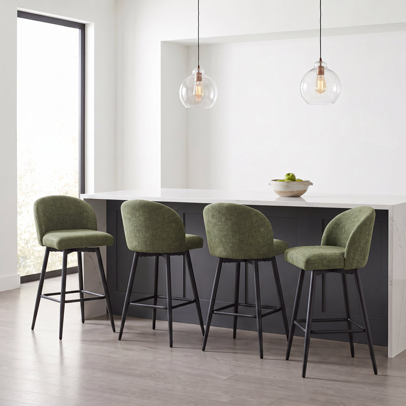 Tabouret de bar et de comptoir pivotant, Vert